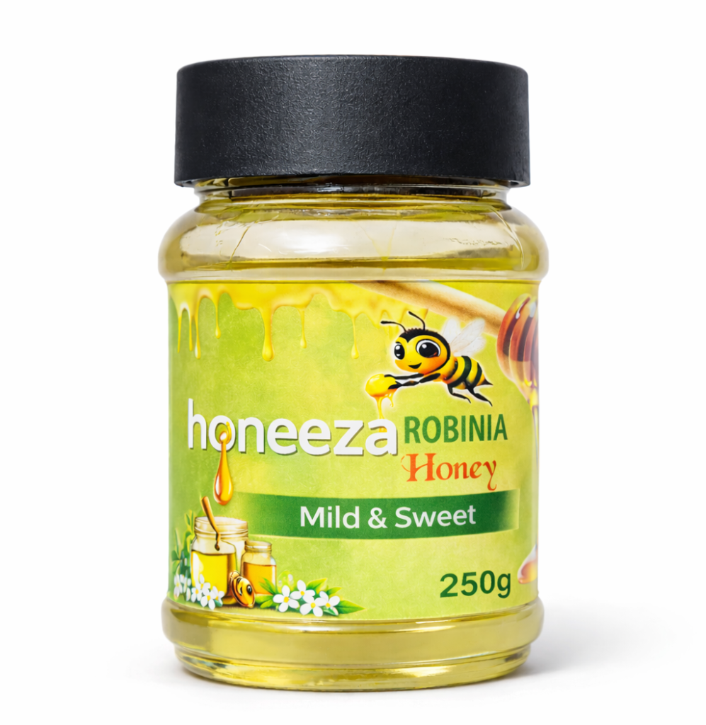 Robinia 250g raw pure and natural robinia honey by honeeza
