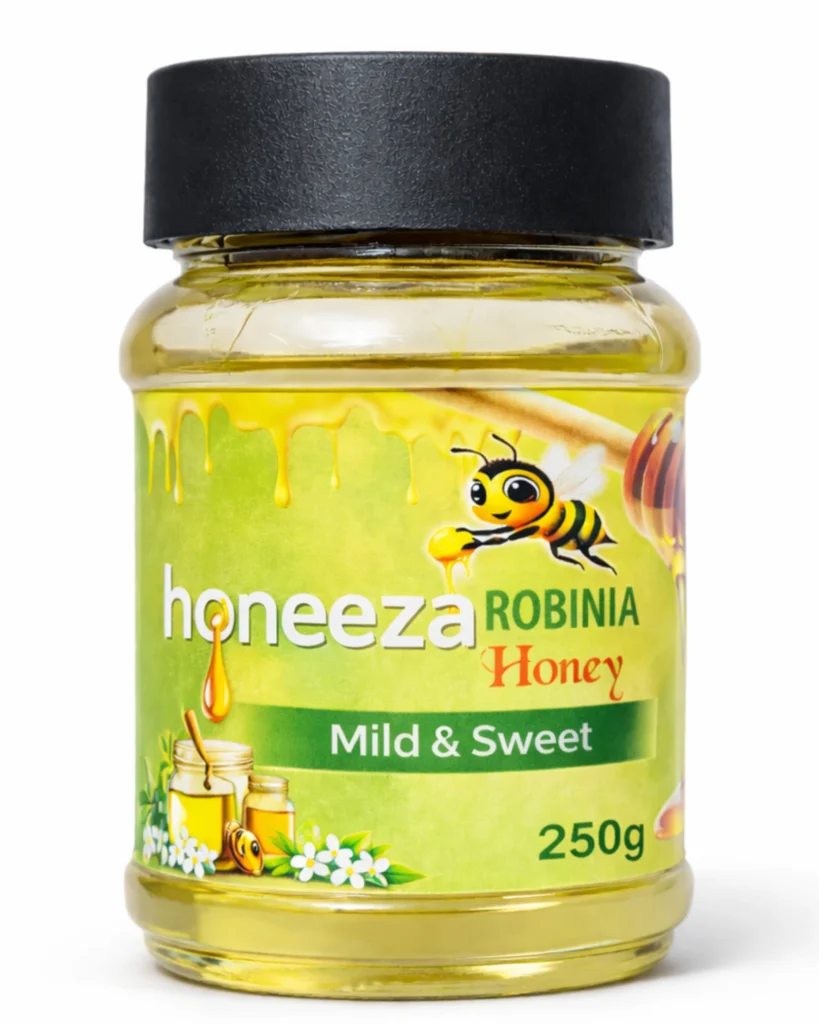 Robinia honey 250g raw pure and natural robinia honey by honeeza
