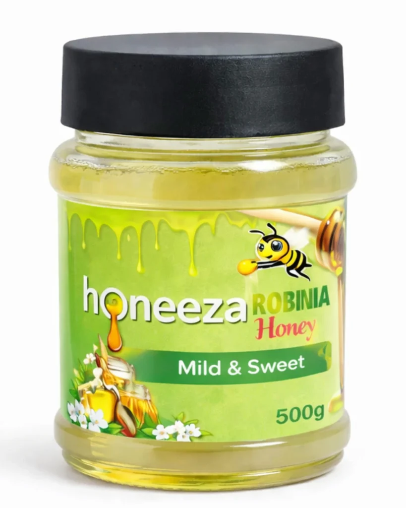 Robinia honey 500g raw pure and natural robinia honey by honeeza