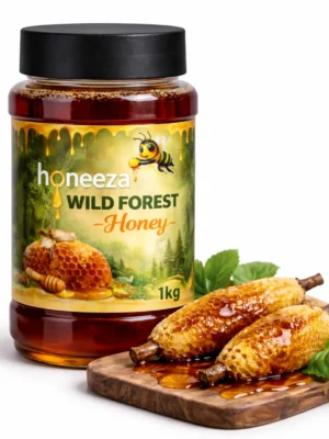 Wild small bee honey 1kg raw pure and natural wild small bee honey by honeeza