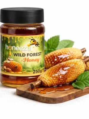 Wild small bee honey 250g raw pure and natural wild small bee honey by honeeza