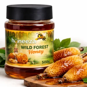 Wild small bee honey 500g raw pure and natural wild small bee honey by honeeza