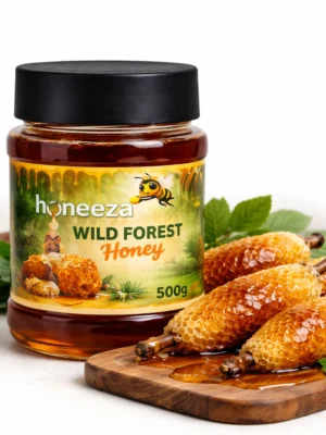 Wild small bee honey 500g raw pure and natural wild small bee honey by honeeza