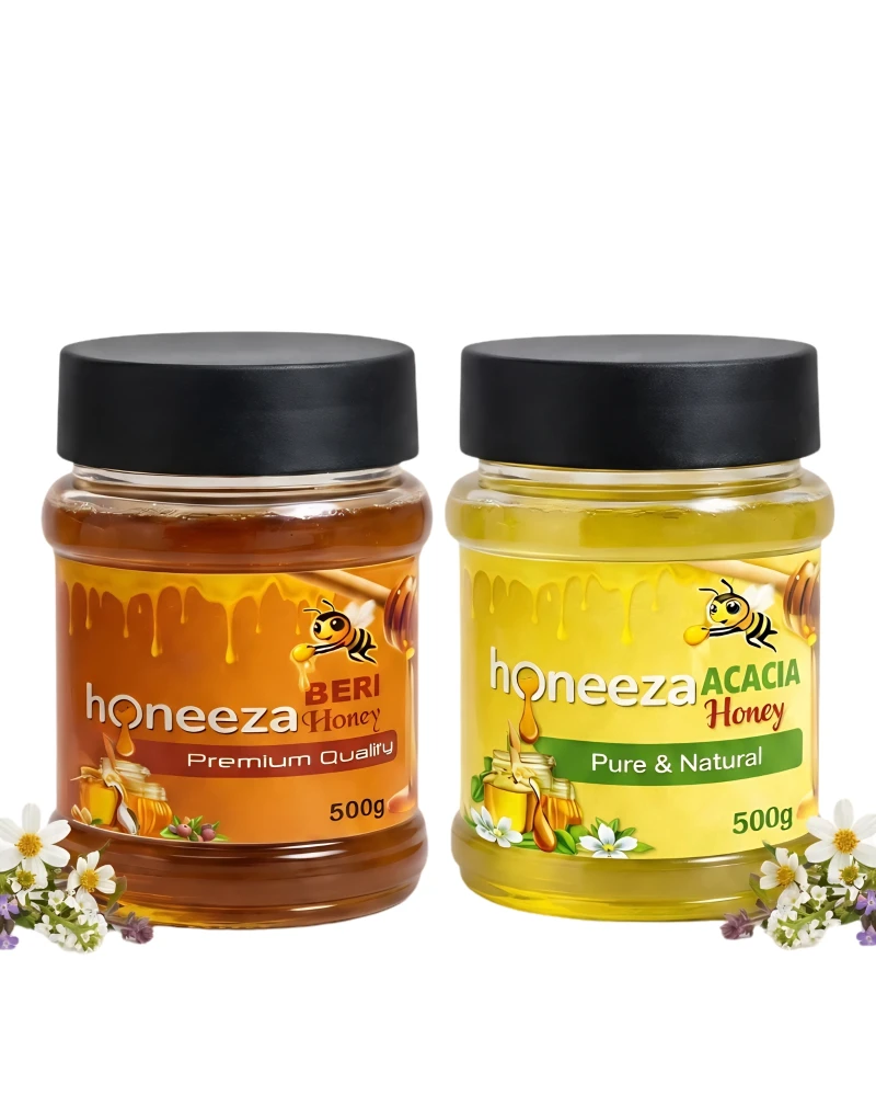Beri + Acacia Honey Value Pack 500g Each – Raw Natural Honey for Daily Use, Strength & Balanced Taste