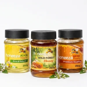Complete Honey Experience Pack – Beri, Wild & Acacia Raw Honey 250g Each 3 Premium Natural Honeys