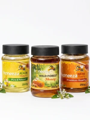 Complete Honey Experience Pack – Beri, Wild & Acacia Raw Honey 250g Each 3 Premium Natural Honeys