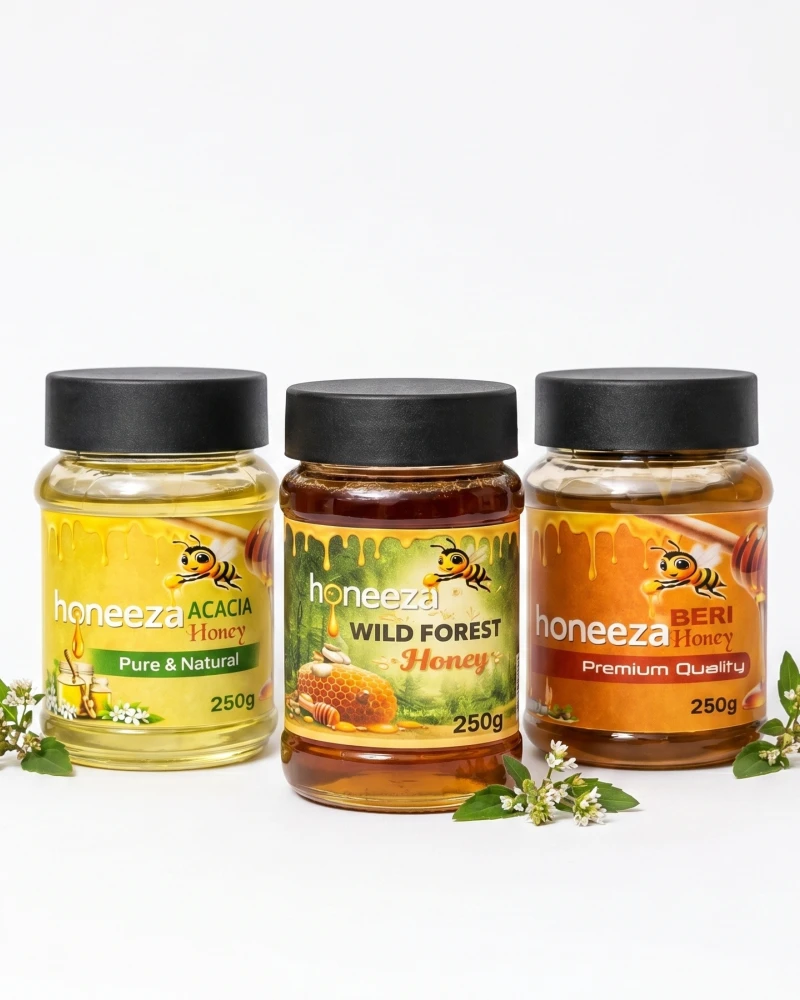 Complete Honey Experience Pack – Beri, Wild & Acacia Raw Honey 250g Each 3 Premium Natural Honeys