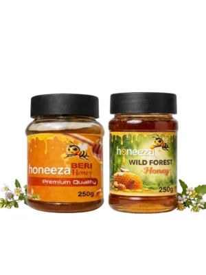 Honeeza Beri + Wild Honey Combo 250g Each – Strong & Wild Raw Honey for Energy & Traditional Use