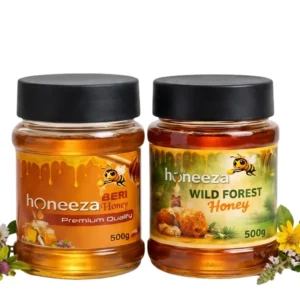Honeeza Beri + Wild Honey Value Pack 500g Each – Raw Natural Honey for Strength, Energy & Traditional Use