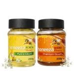 Pure Natural Honey Combo for Daily Use & Strength - Beri + Acacia Raw Honey 250g Each - Strong & Balanced Honey Combo